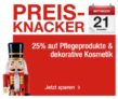 25% Rabatt auf Pflegemittel und dekorative Kosmetik bei Galeria Kaufhof