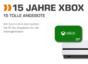 15 Jahre Xbox – 15 verschiedene Angebote bei Saturn, z.B. Xbox Wireless Controller nur 35,- Euro
