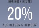 Tom Tailor: 20% Rabatt auf nicht reduzierte Hemden und Blusen