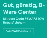 Nur noch heute! 10% Rabatt  auf ausgewählte B-Ware Händler im eBay B-Ware Center