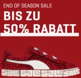 End of Season Sale im Puma Onlineshop mit bis zu 50% Rabatt