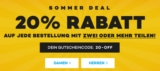 Planet Sports: 20% Rabatt bei Bestellungen mit 2 oder mehr Teilen
