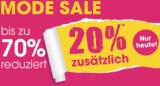 Nur heute! 20% Rabatt auf alle Artikel der Kategorie Mode im Babymarkt Onlineshop