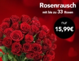 Jetzt 33 rote Rosen beim Blume-Ideal Rosenrausch „Red Edition“ nur 20,94 Euro inkl. Zustellung