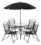 6-teiliges iKayaa Gartenmöbel-Set (Tisch, 4 Stühle, Sonnenschirm) für nur 52,65 Euro inkl. Versand aus Deutschland