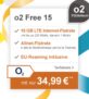 O2 Free 15 Tarif mit Allnet- und SMS-Flat sowie 15GB LTE (danach 1 MBit) mtl. 34,99 Euro + Samsung Galaxy S8 für nur einmalig 1,- Euro