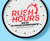 Nur bis 18 Uhr! Rakuten Rush Hour mit bis zu 25fach Superpunkten