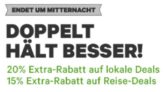 Nur heute: 20% Rabatt auf Lokale Deals und 15% auf Reisedeals bei Groupon