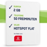 Vodafone-Netz! Handyvertrag mit 50 Minuten, 50 SMS + 2GB Daten nur 4,99 Euro – statt vorher 16,99