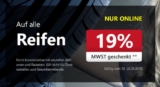 19% MwSt. geschenkt auf alle Reifen und Alufelgen von Aluett & Europe