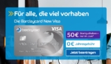Nur im Juni für immer beitragsfreie Barclaycard New Visa mit 50,- Euro Startguthaben