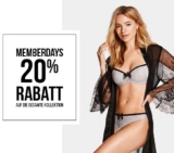 Bei Hunkemöller 20% Rabatt auf nahezu das komplette Sortiment