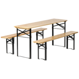 3-teilige BIXENTE Bierzeltgarnitur (170 cm, klappbar, Schirmhalterung) für 84,99€ (statt 114€)