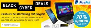 Black Cyber Deals mit einigen interessanten Angeboten, wie z.B. LG GBB 329 Kühl-/Gefrierschrank für nur 399,- Euro – statt 639,- Euro