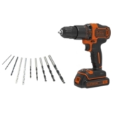 BLACK&DECKER 18V Akku-Schlagbohrschrauber BDGHD18KA mit 1,5Ah Akku und Bohrerset für 72,21 Euro