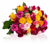 WOW! Blumenstrauss mit 40 bunten Rosen für nur 22,90 Euro inkl. Lieferung!