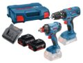 BOSCH Akku-Schlagbohrschrauber GSB 18V-21 & GDX 18V-180 + 2x 4,0 Ah Akku und L-Koffer für nur 255,90€ (statt 350€)