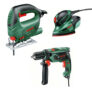 Bosch Stichsäge PST 650 + Schleifer PSM 100A + Bohrmaschine EasyImpact 550 für nur 94,99 Euro