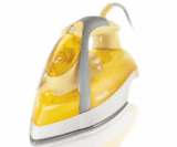 Philips GC3335/02 Elegance Dampfbügeleisen (SteamGlide-Bügelsohle, 120g Dampfstoß), gelb für nur 33,- Euro inkl. Versand