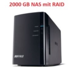 [NOTEBOOKSBILLIGER] Ab 10:00 Uhr: Buffalo LinkStation Duo 2-Bay NAS System mit 2000GB Speicher für 179,- Euro inkl. Versandkosten!