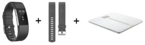 FITBIT Charge 2 Small/Large Activity Tracker + Lederarmband + WITHINGS WBS 04 Body Cardio Waage für nur 244,- Euro + 50,- Euro Saturn Gutschein