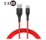 5er Pack BlitzWolf BW-TC15 USB Typ C Kabel