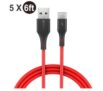 5er Pack BlitzWolf BW-TC15 USB Typ C Kabel