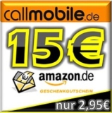 [EBAY] Callmobile Simkarte mit 10,- Euro Startguthaben für nur 2,95 Euro kaufen und z.B 15,- Euro Amazon Gutschein oder 64GB SanDisk Cruzer Blade USB Stick geschenkt!