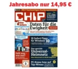 Heute letzte Chance! Jahresabo der „Chip“ mit DVD für einmalig 14,95 Euro