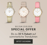 30% Rabatt auf ausgewählte Uhren im Christ Onlineshop
