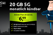 Crash 5G Allnet-Flat mit 20 GB im Vodafone-Netz für 6,99€ mtl. – monatlich kündbar!