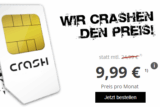 CRASH Allnet Flat mit 4GB Daten und Allnet Flat Telefonie & SMS für nur 9,99 Euro monatlich