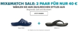 Crocs Onlineshop: 2 Paar kaufen und nur 40,- Euro bezahlen