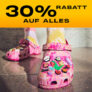 30% Extra-Rabatt auf fast alle Modelle im Crocs Onlineshop