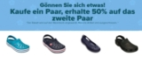 50% Rabatt auf das 2. Paar und kostenloser Versand im Crocs Onlinestore