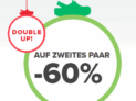 60% Rabatt auf das zweite Paar aus dem regulären Sortiment im Crocs Onlineshop