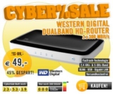 [CYBERPORT CYBERSALE] Western Digital N600 My Net 300MBit Dualband WLAN-Router für nur 49,- Euro inkl. Versand