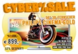 [Cyberport Cybersale] Schnell! Philips 50PFL7956K 50 Zoll 21:9 Ambilight 3D LED-Backlight-Fernseher für nur 899,- Euro inkl. Versand
