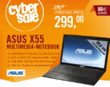 [CYBERPORT] Cyber Sale! Asus F55A-SX172H 39,6 cm (15,6 Zoll) Notebook (Pentium 2020M, 2,4GHz, 4GB RAM, 500GB HDD, Intel HD, DVD, Windows 8) schwarz für nur 299,- Euro inkl. Versand