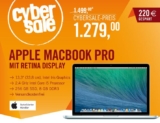 [CYBERPORT] Cybersale! Apple MacBook Pro 13,3″ Retina 2,4 GHz i5 8 GB 256 GB SSD (ME865D/A) für nur 1279,- Euro inkl. Versand