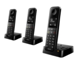 PHILIPS D4553B/39 Schnurloses Telefon mit drei Mobilteilen für 39,99 Euro