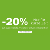 20% Rabatt auf ausgewählte Artikel der aktuelle Kollektion im Deichmann Onlineshop