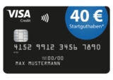 Schwarze VISA-Card ohne Grund- und Jahresgebühr + 40,- Euro Startguthaben für Neukunden