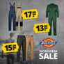 Großer Dickies Workwear Sale mit Overalls, Hosen & Oberteilen ab 13,99€ + 15% Extra-Rabatt