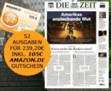 52 Ausgaben von „Die Zeit“ für effektiv nur 134,20 Euro – anstatt 239,20 Euro