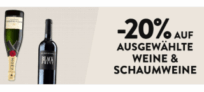 Galeria Dienstagsangebot: 20% Rabatt auf ausgewählte Weine und Schaumweine