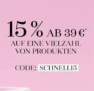 15% Rabatt auf alle nicht reduzierte Düfte bei Douglas (MBW: 39,- Euro)