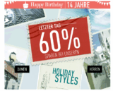[DRESS-FOR-LESS] Nur noch heute 60% auf Holiday Styles für Männer und Frauen + 10,- Euro Newslettergutschein