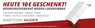 Knaller! 10,- Euro Rabatt bei Druckerzubehör ab 19,95 Euro Mindestbestellwert