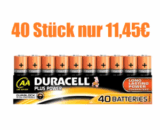 Update! 40 Stück Duracell Plus Power Batterie AA (MN1500/LR06) für nur 8,- Euro im MediaMarkt Ebaystore oder für 11,45 Euro inkl. Prime Versand!